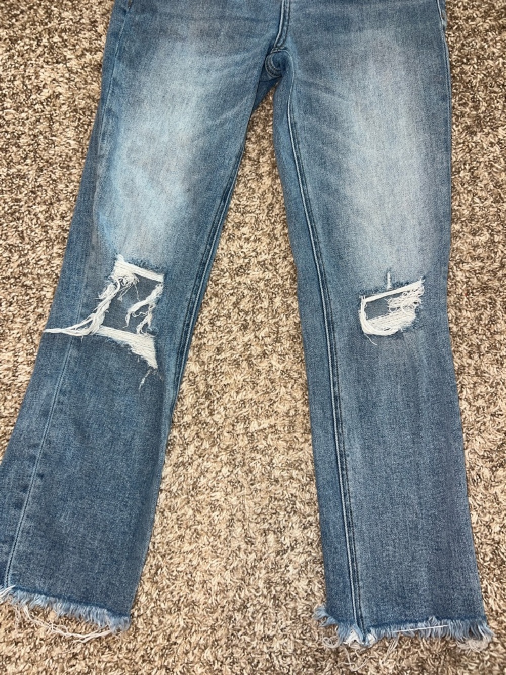 VERVET HAMPTON HIGH RISE CROP STRAIGHT LEG JEANS MEDIUM BLUE WASH Sz 0/24 - Picture 12 of 15